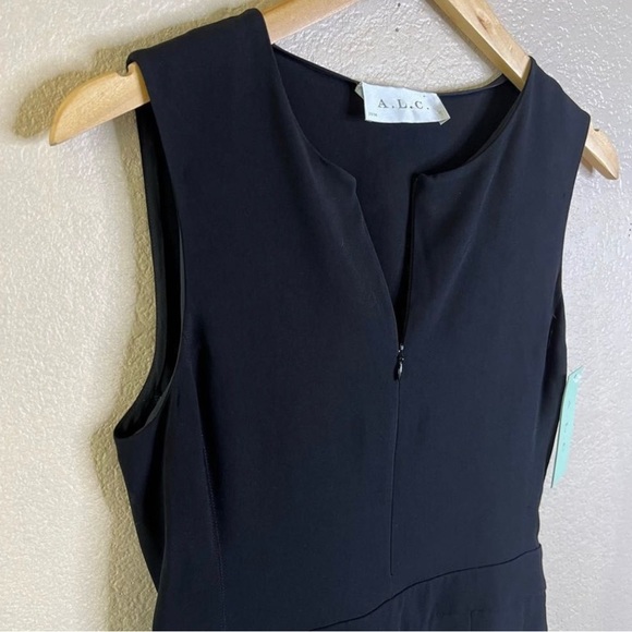 A.L.C Black Cut Out Cocktail Dress | 4 Step Hem Pockets w/ Zipper | NWT - Picture 2 of 10